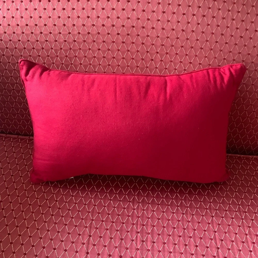 Accent Dachshund Holiday Pillow - Red, Green, White